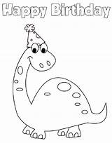 Dinosaur Birthday Coloring Pages Happy Kids Visit sketch template
