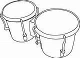 Bongos Sketch Coloring Template Pages sketch template