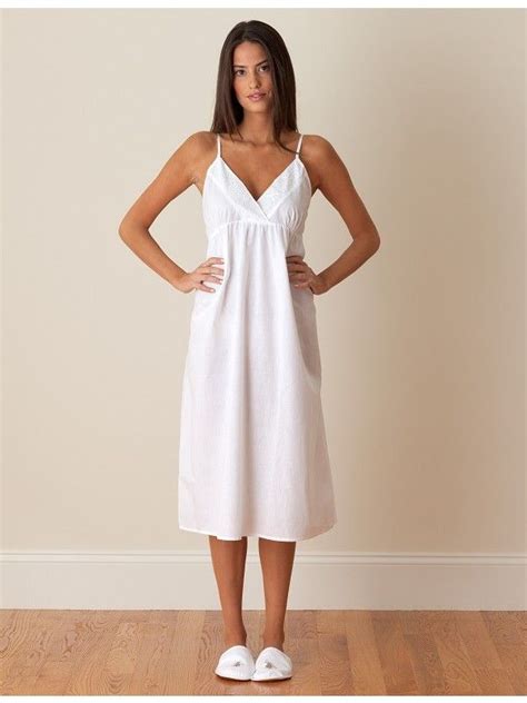 White Cotton Nightgown El312 Amy Night Gown Cotton Nightgown