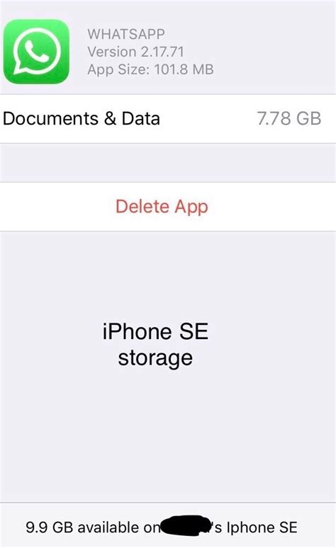 whatsapp iphone storage  kb apple community
