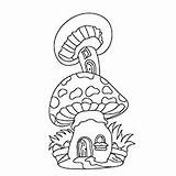 Mushroom Mushrooms Jumping Fairies sketch template