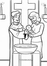 Taufe Battesimo Malvorlage Ausmalbild Ausmalbilder Pagine sketch template