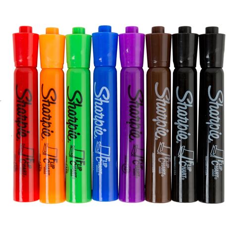 Sharpie 22478 Assorted 8 Color Bullet Tip Flip Chart