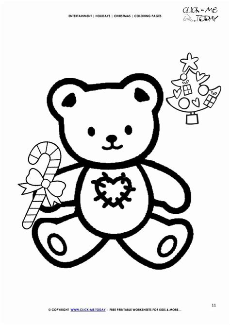 christmas bear coloring pages fresh  xmas bear coloring page