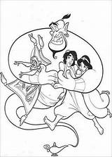 Aladdin Jasmine Genie 101coloring Hug Coloringbay sketch template