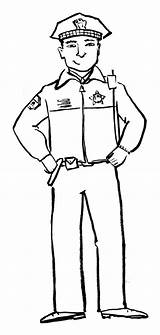 Policeman Coloringfolder Uniform sketch template