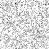 Coloring Floral Pattern Seamless Graceful Vector Stock Illustration Depositphotos Kchungtw sketch template