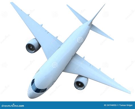 jet airplane top view royalty  stock photo image