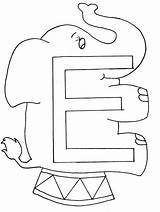Coloring Elephant Pages Alphabet Easily Print sketch template