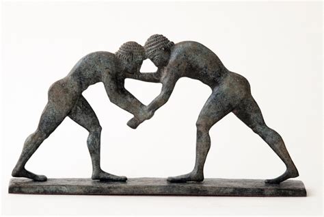 Wrestling Athletes Ancient Greece Olympic Games