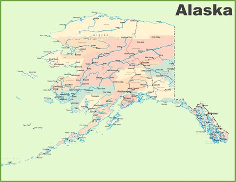 large detailed map  alaska ontheworldmapcom