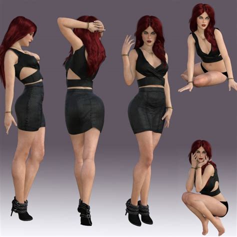 femme poses for genesis 8 female 3d models for poser and