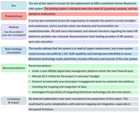 case study executive summary sample  hq template documents