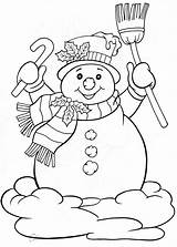 Snowman Coloring Pages Cute Christmas Printable Color Print Getcolorings sketch template