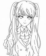 Another Coloring Chan Izumi Lineart Yandere Simulator Pages Deviantart Template Sketch sketch template