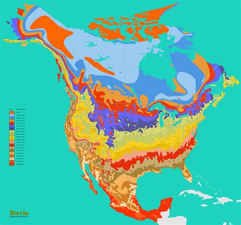 North America Hardiness Map Landscape Architect S Pages