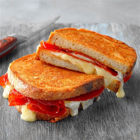 grilled cheese  pepperoni sandwich recipe     taste