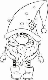Gnome Winter Coloring Christmas Gnomes Pages Noel Drawing Michael Sheets Colouring Choose Board sketch template
