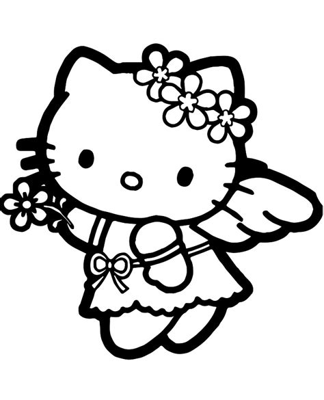 dibujos de  kitty el angel  colorear pintar  imprimir