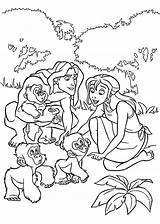 Coloring Pages Tarzan Disney Printable Jane Book Activities 4kids Princess sketch template