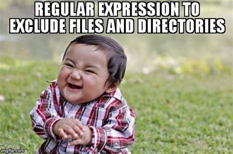 meme overflow on twitter regular expression to exclude files and