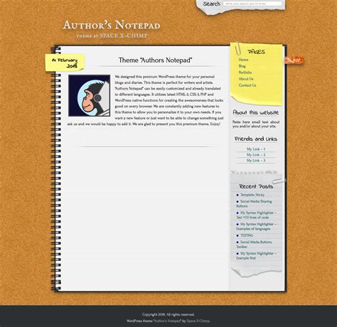 authors notepad