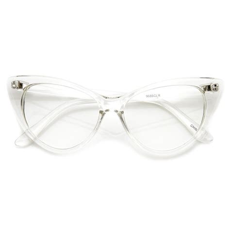 1950 S Vintage Mod Fashion Cat Eye Clear Lens Glasses Zerouv