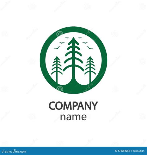 pine tree logo vector icon stock vector illustration