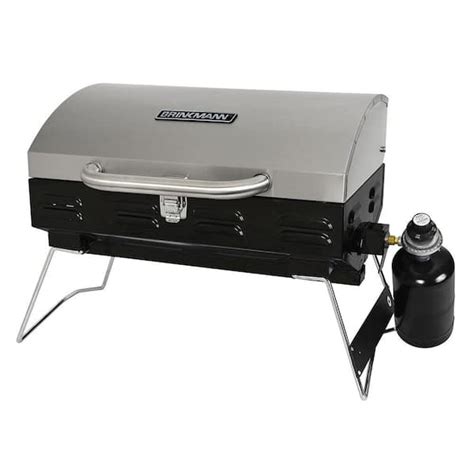 brinkmann portable tabletop propane gas grill in stainless 810 1105 s