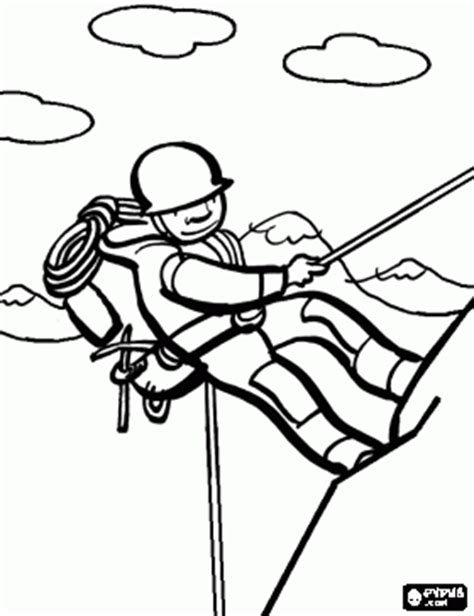 mountain climber coloring page coloring pages