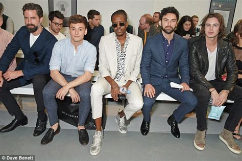 tom daley looks dapper in a nude suit at lfw men s daily mail online