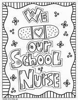 Nurse Nurses Appreciation Nursing Classroomdoodles Principals sketch template