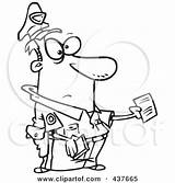 Ticket Cop Issuing Toonaday Royalty Outline Illustration Rf Clip Clipart 2021 sketch template