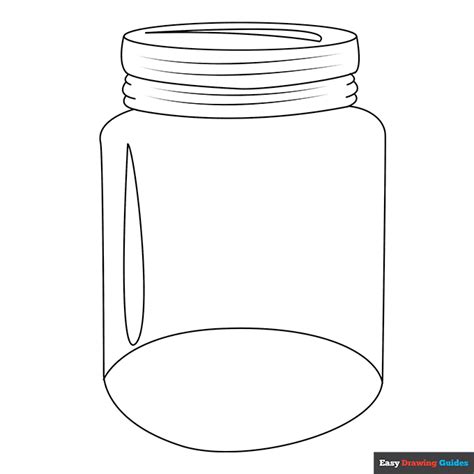 mason jar coloring page easy drawing guides