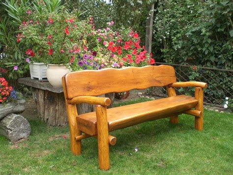 gartenbank massivholz eiche pawlik rustic wood bench diy bench