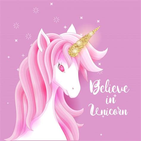 cute pink unicorn with gold glitter horn unicorn wallpaper gold
