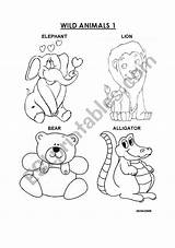 Animals Wild Color Worksheet Preview sketch template
