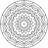 Mandala Coloring Pages Simple Color Getcolorings sketch template