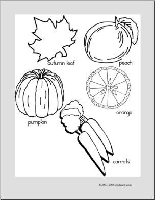 coloring pages orange  booklet bw abcteach