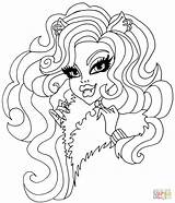 Clawdeen Wolf Coloring Pages Monster High Cool Printable Drawing Lineart Supercoloring Categories sketch template