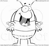 Pillbug Standing Happy Coloring Clipart Cartoon Outlined Vector Thoman Cory Royalty sketch template