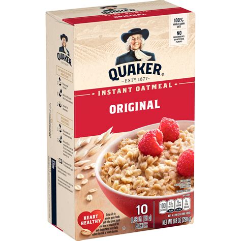 Quaker Original Instant Oatmeal Shop Oatmeal And Hot Cereal At H E B