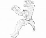 Sagat Punch Coloring sketch template