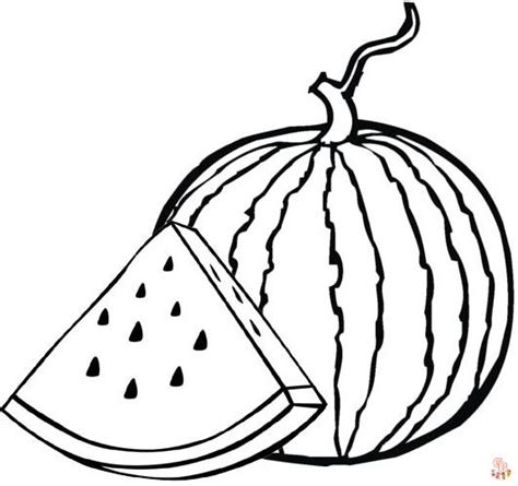 watermelon coloring pages printable gbcoloring