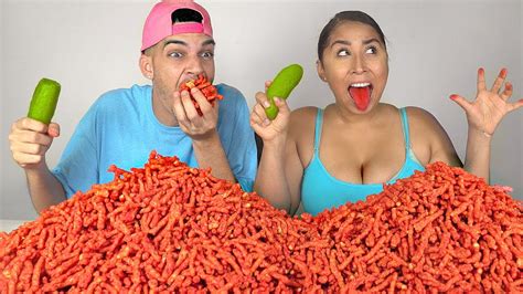 hot cheetos and spicy pickle challenge youtube