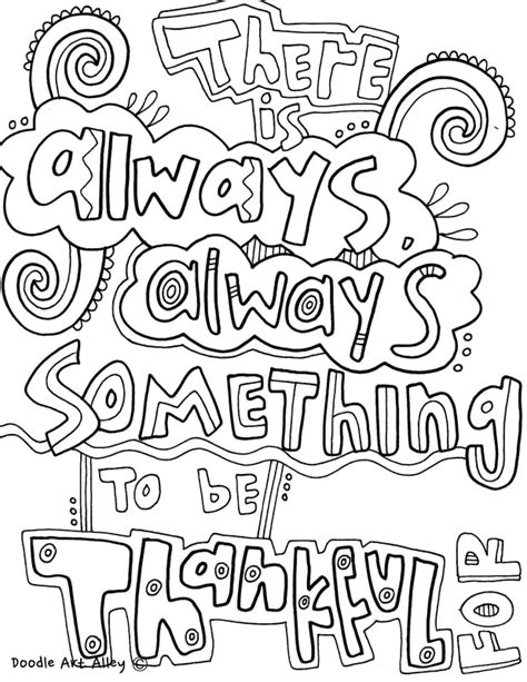 quote coloring pages doodle art alley