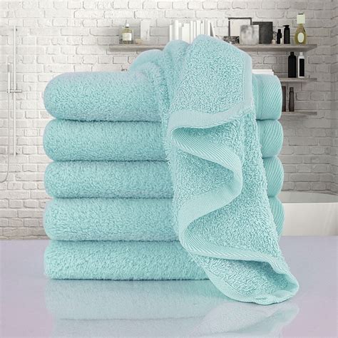pack cotton hand towels    quick dry hand towel  bathroom kitchen aqua blue
