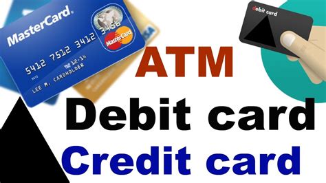 atm debit card  credit card difference   debit  credit card youtube