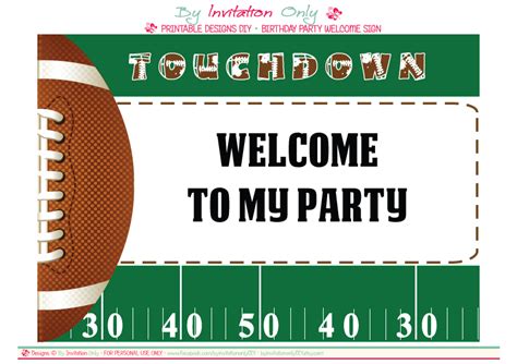 images  football party printables  birthday cards