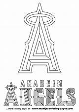 Coloring Angels Anaheim Pages Mlb Los Angeles Logo Browser Window Print sketch template